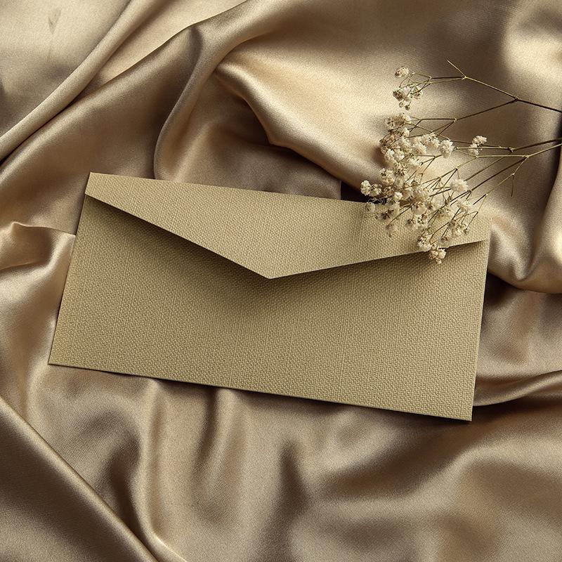 Linen Envelope Letter Paper Set No. 5: Western Retro Love Letter & Wedding Invitation Stationery with Handwritten Sealing Wax.