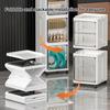 Slim Design Bathroom Storage Cabinet Adjustable Shelf System Movable Foldable Small Spaces Organizer