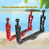 Aluminum Alloy Two Handed Diving Bracket DSLR Micro Single Motion Camera Adjustable Two Handed Bracket