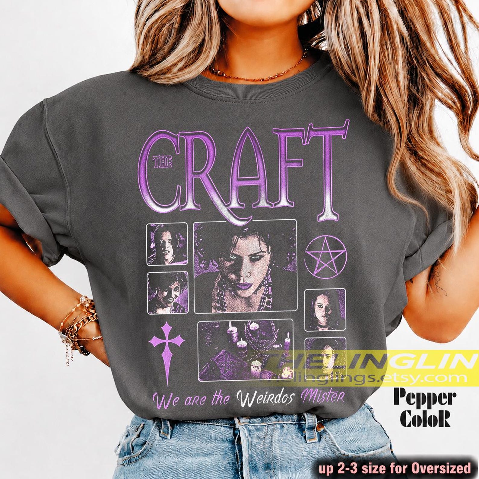 The Craft 1996, Cult Horror Fantasy Movie T-Shirt, Witches Coven 90s Gothic Film Graphic Tee, Retro Witchcraft Halloween Gift FD 2XL