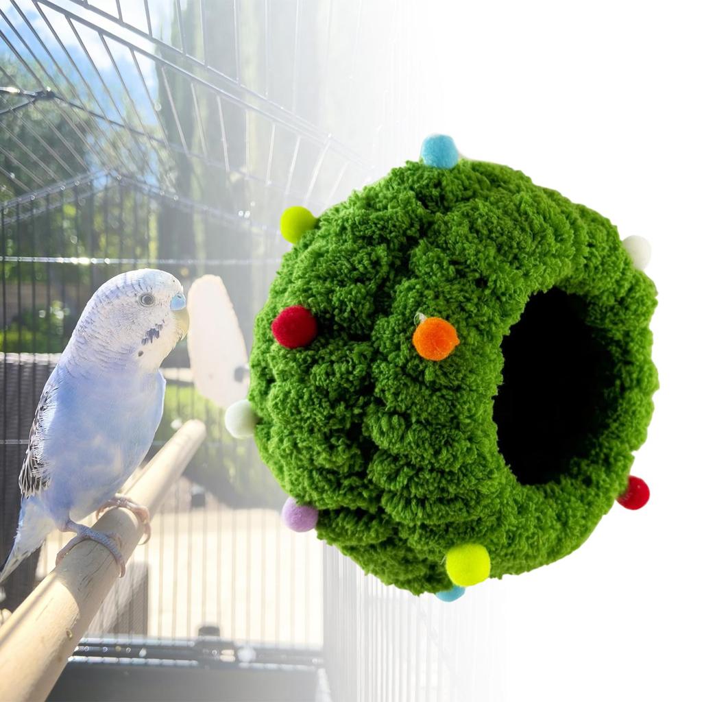 Bird Nest Bed Warm Cotton Snuggle Hut Versatile Stylish Home for Parrotlet Conure Finch Canary