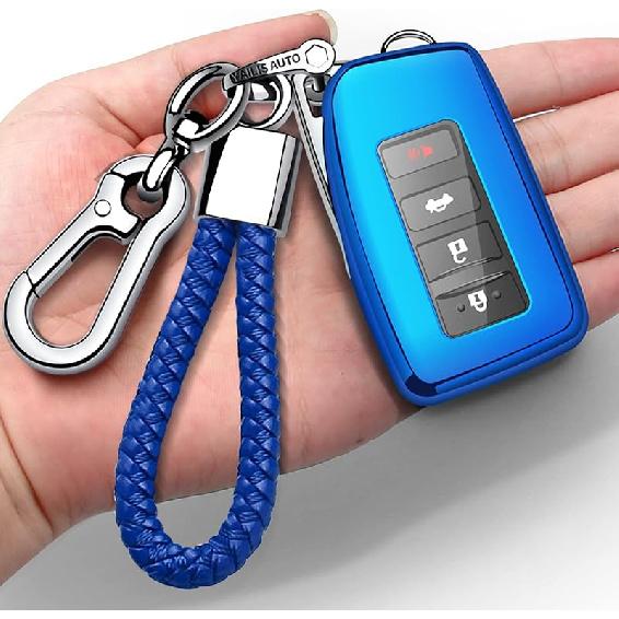 Autophone Compatible With Lexus Key Fob Cover With Keychain Soft TPU 360 Degree Protection Key Shell Case For 2013-2017 RX ES GS LS NX RS GX LX RC LC