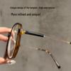 Ultralight Myopia Glasses for Women: Korean Style, Trendy, Anti-Blue Light, No Makeup, Round Face, Prescription Compatible.