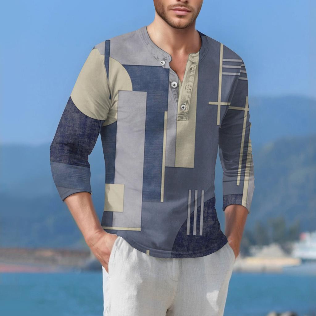 Men'S T-Shirt Street Casual Fashion Long Sleeved Top