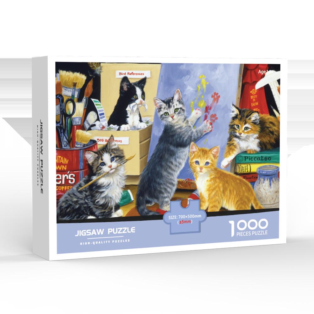 Adult Jigsaw Puzzle - 1000 Pieces, 70x50 CM White Cardboard