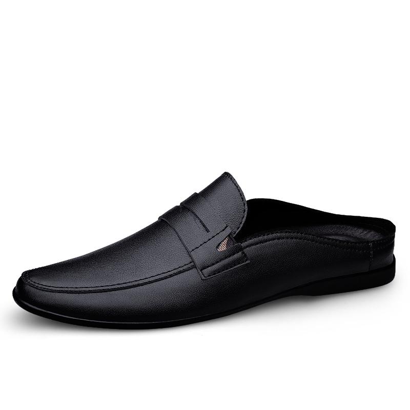 Mocassini Mezzi Uomo Pantofole in Vera Pelle Mocassini a Scivolo Zoccoli Traspiranti per Uomo Scarpe Eleganti Leggere Traspiranti 2024