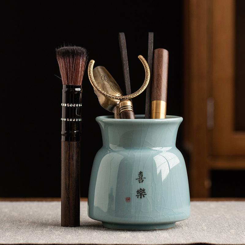 

Набор «Шесть благородных мужей» для чайной церемонии из черного дерева, аксессуары для чайного набора Кунг-фу Дацюань, 6 инструментов для приготовления чая, игла для чая, щипцы, чайный нож