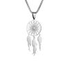 Stainless Steel Tassel Long Dream Catcher Pendant Necklace Fashion Women Retro Bohemian Ethnic Style Lucky Jewelry
