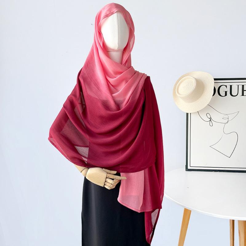 

Ретро однотонный градиентный шарф женский тонкий простой удлиненный пряжный платок хлопковый шарф головной убор сумка голова 180*90cm