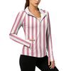 Women's Lightweight Zip Up Hoodie with Hood and Pockets Long Sleeve Striped Sun Protection Jacket for Outdoor Activities