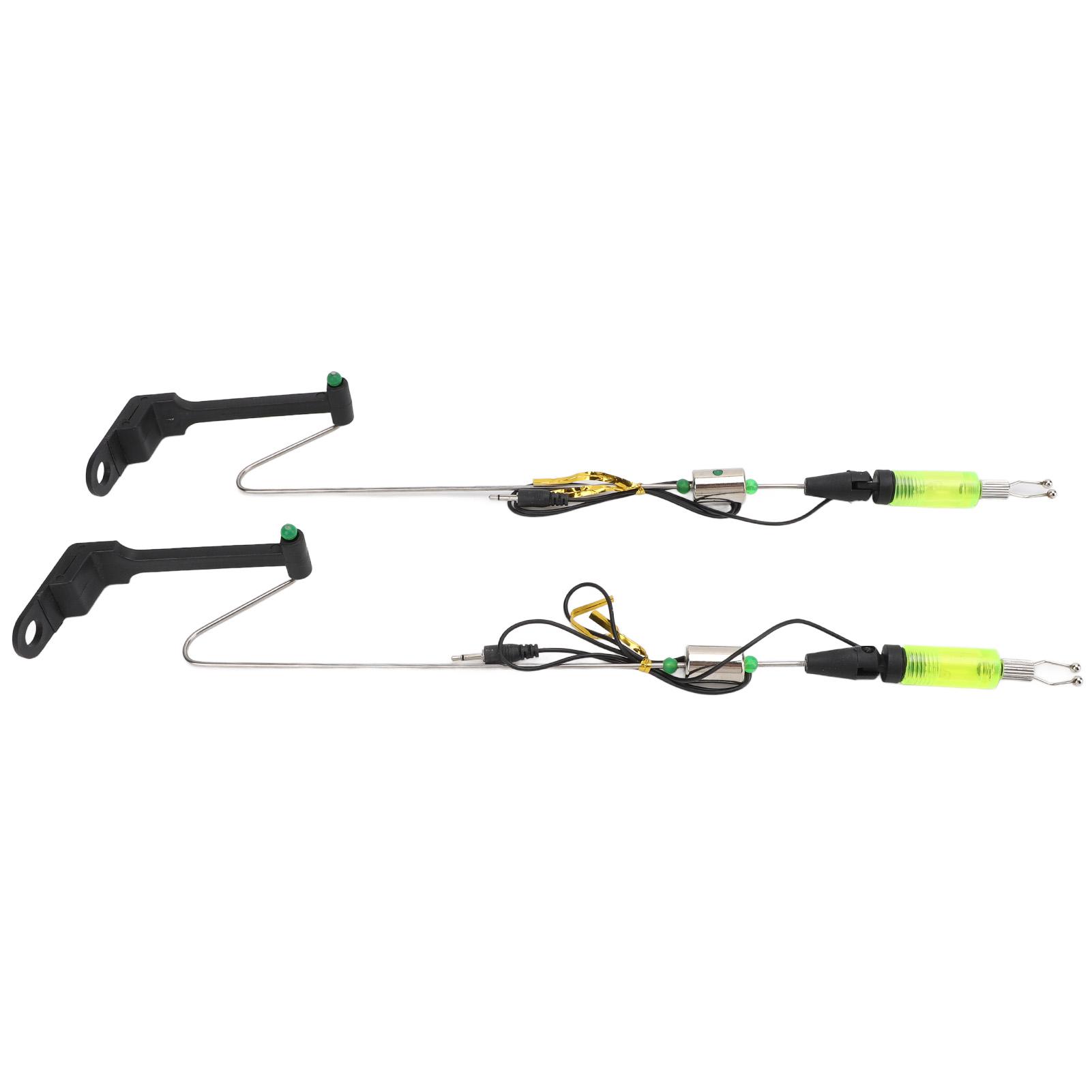 

2 шт. Индикатор поклевки карпа Рыболовный сигнализатор Нержавеющая сталь Устойчивый к ржавчине Чувствительный Светодиодная подсветка Поклевка