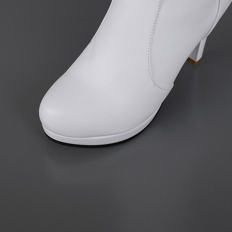 Women's high-heeled boots, sexy European and American style autumn and winter new waterproof table, fine-heeled large-size knee boots