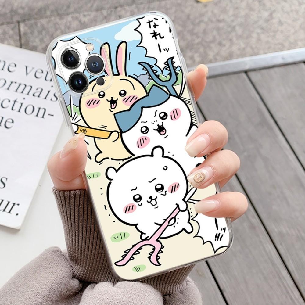 C-ChiikawaS Cute Phone Case Silicone Soft for iphone 15 14 13 12 11 Pro Mini XS MAX 8 7 6 Plus X XS XR Cover