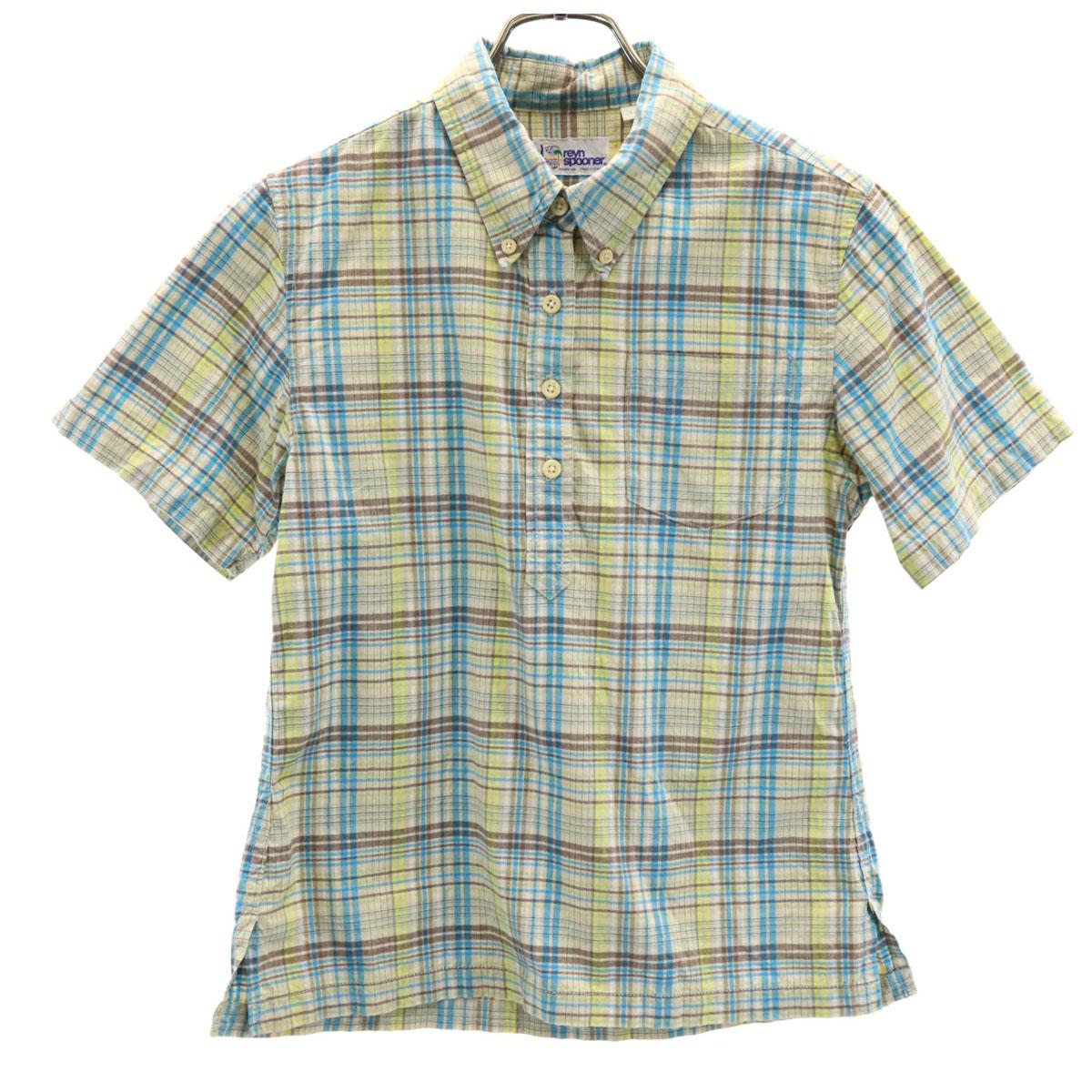 

reyn spooner Рубашка с коротким рукавом на пуговицах с клетчатым узором WM пуловер Женская Б/у