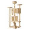 Compact Multi-Cat Tree: Climbing Frame, Bed, Scratching Post, and Jumping Platform for Small Spaces.