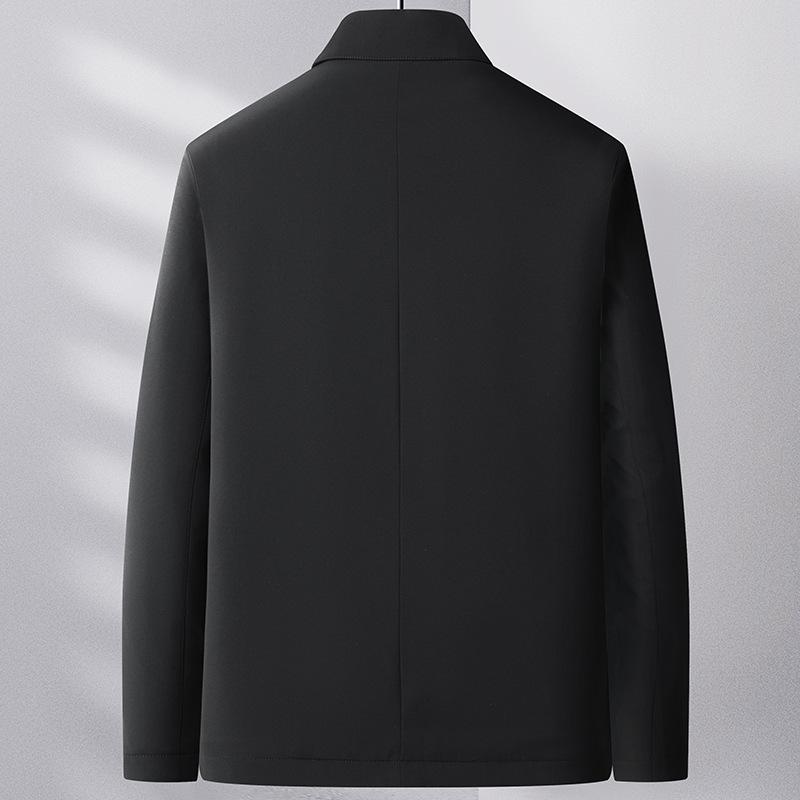 Thick Velvet Jacket for Men In Autumn and Winter New Lapel Jacket for Middle-aged and Elderly Men Warm Dad Winter Jacket