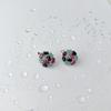 Silver Earrings with Natural Sapphire, Emerald, Ruby (2142652)