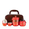 Portable Ceramic Travel Tea Set with Quick Cups