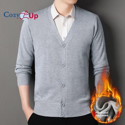 Herren Langarm Weicher Strickcardigan