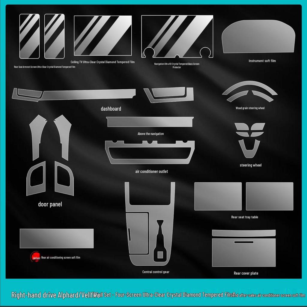 Toyota Alphard/Vellfire RHD 40 Series Console Film & Screen Protector