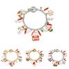 Pulseira de Charme de Natal Para Mulheres Com Pingente de Floco de Neve Veado Papai Noel Feita à Mão