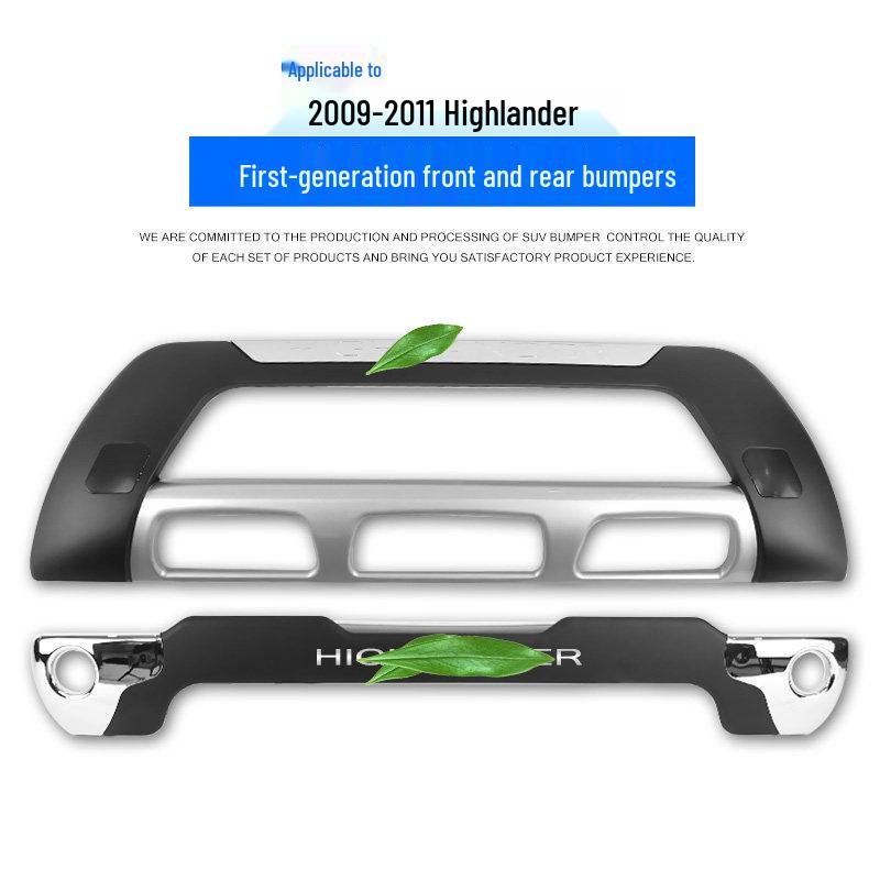 Compatible with Toyota Highlander Front and Rear Bumper Guard (2009-2022) Front Bumper Guard - No - Toyota Highlander