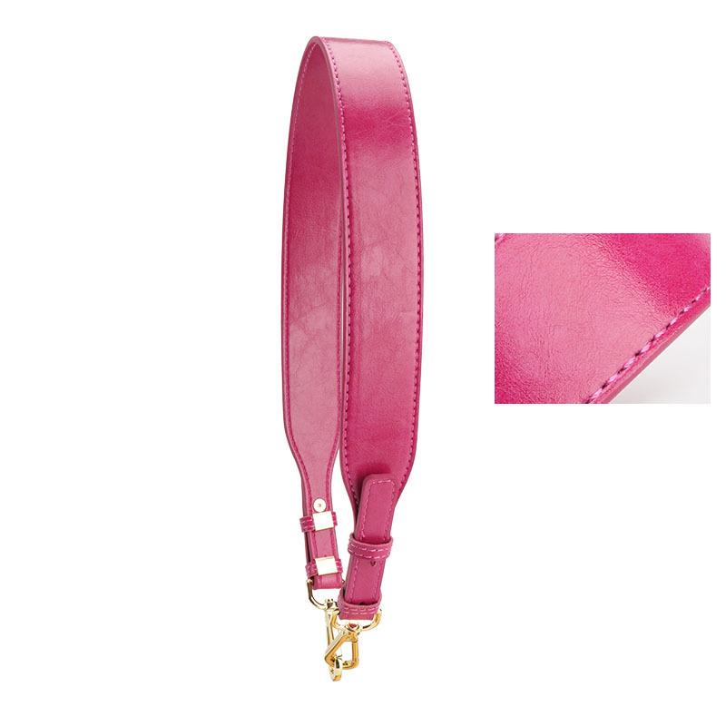 Versatile Black Cowhide Bag Strap: Wide, Solid Color Shoulder Strap Accessory