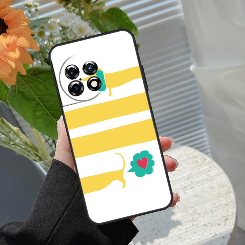 

Cartoon Dachshund Sausage Dog Case For OnePlus 15R 15 13R 12R 10R 13 13T 12 11 10 10T 8T Nord CE 5 2 3 4 Lite N20 N30 Cover OnePlus 15