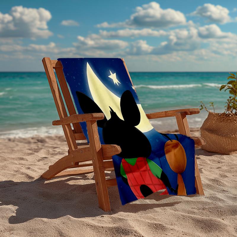 Bing Bunny Fashion Beach Towel: Ideal for Summer Adventures Soft, Absorbent and Quick Drying Suitable for Swimming and Bathing