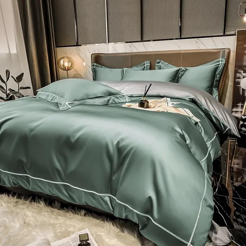 White Egyptian Cotton Bedding Sets Queen King Size Embroidery Duvet Cover Flat/Fitted Sheet Bed Linen Hotel Style Home Textiles