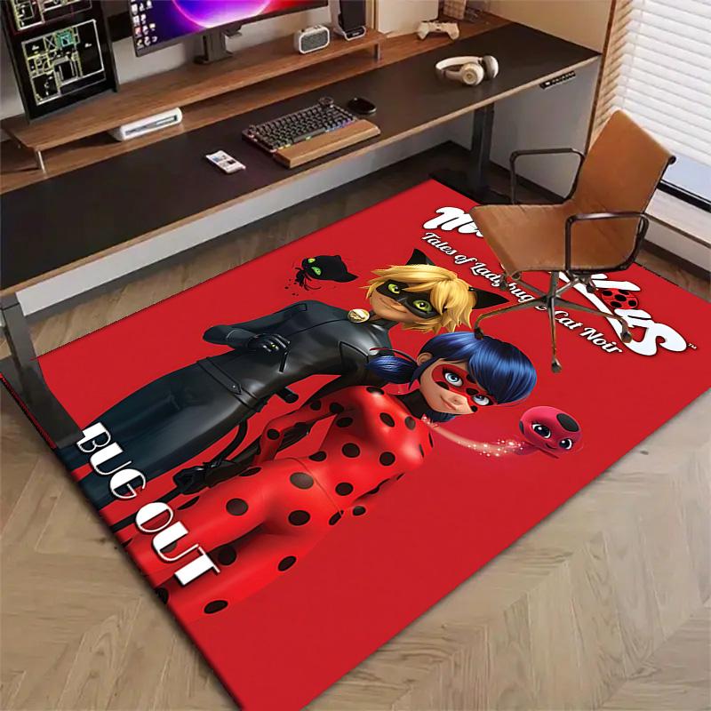 1 pezzo Coccinella (2) Tappeto Tappeto Stampato per Camera da Letto Soggiorno Decorazioni per la Casa Tappeti Tappetino Tappetino Antiscivolo Tappeto per Comodino