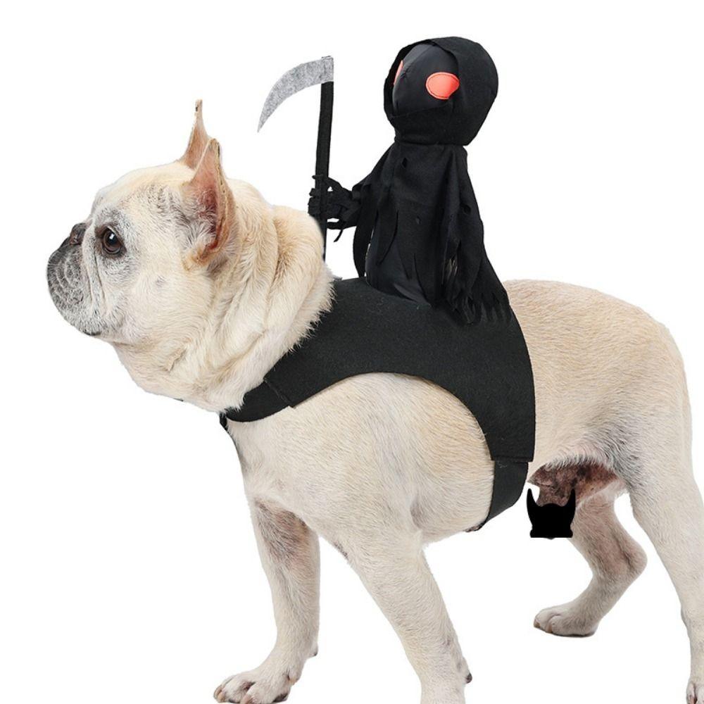 Lustiges Hundekostüm Kreatives Hundesattel-Kostüm Hund Geisterreiter-Kostüm Halloween-Party
