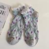 5 Paar Süße Niedliche 3D Stereoskopische Blume Damen Socken Set Mode Spitze Rand Kurze Socken Frühling Sommer Neu Frau Streetwear