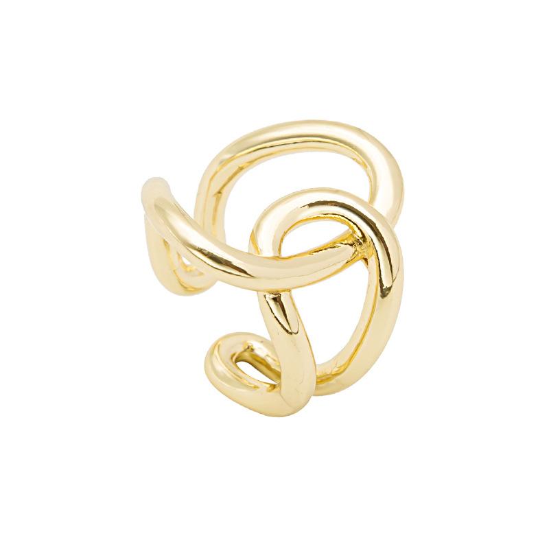 Кольцо женское Металлическое Плетёное Кольцо с Узлом-Крестом Холодный Ветер Креативное Геометрическое Неправильной Формы Открывающееся Кольцо