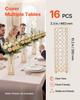 16 PCS Crystal Wedding Flower Vase, 26 cm Tall Flower Table Centerpieces, Crystal Cylinder Banquet Vases Easy Installation, Versatile Arrangement