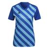 Womens/Ladies Contrast Striped V Neck Regular T-Shirt