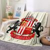 1PC Sunderland Association Football Club Patterned Flannel Blanket Suitable For All Seasons for Home Decor Warmth and Comfort Gifts Holiday Present