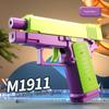 3D Radish Toy Gun Model Cannot Shoot M1911 Pistol Empty Load Hang-up 3D Printing Fidget Toy for Boys Decompression