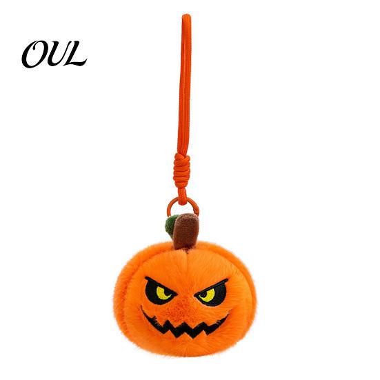 Kinder Halloween Goodie Bag Füllungen Kürbis Plüsch Schlüsselanhänger, Niedliches gruseliges Stofftier Anhänger für Kleine Dekorationen Schlüssel, Weiche Mini-Puppe Hängende Verzierung