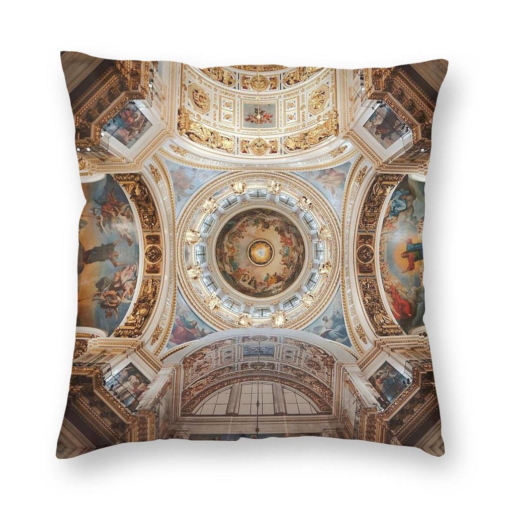 Michelangelo Sistine Chapel Ceiling Pillowcase Polyester Linen Velvet Pattern Decorative Throw Pillow Case Home Cushion Cover