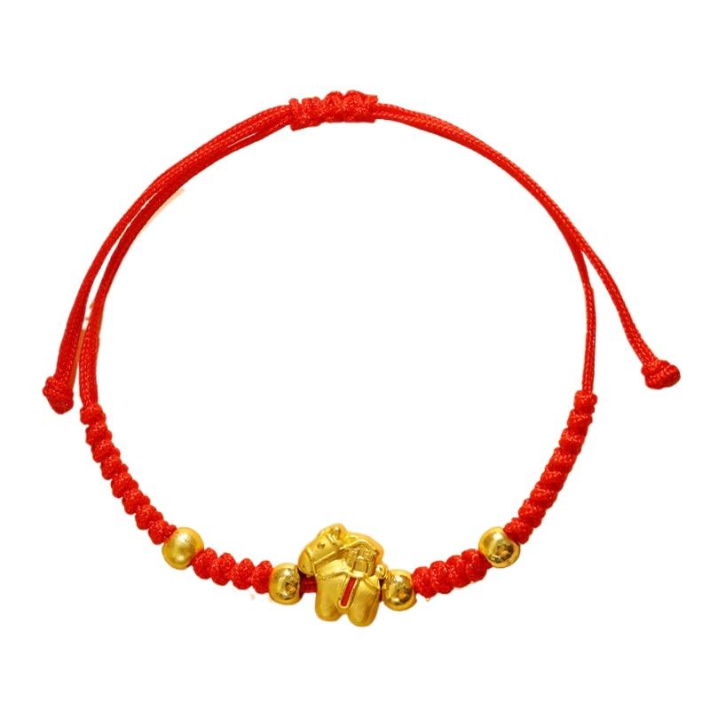 

Handmade Braid Lucky Horse Red String Bracelet Chinese Zodiac Horse Sign New Year Rope Braided Bracelet Gifts for Women Men Kids