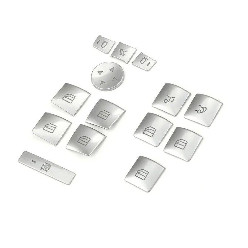 Car Seat Adjust Memory Unlock Button Cover Sticker for Mercedes Benz A B C E Class W204 W212 GLA X156 CLA C117 GLE 6 ML GL GLS