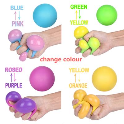 Colorful Vent Ball Press Decompression Toy Relieve Anti Stress Balls Hand Squeeze Fidget Rainbow Ball Kid Adult Relax Toy