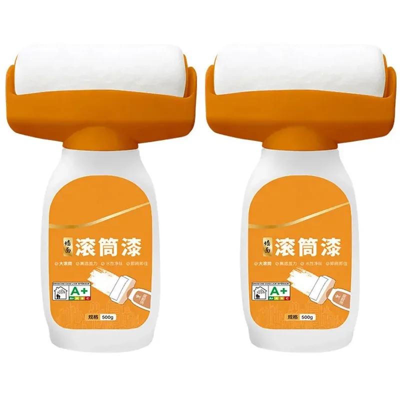 Antibacterial Wall Paint Roller Waterbased Repair Brush Painting For House Interior Wall Portable White Latex Paint Small Roller