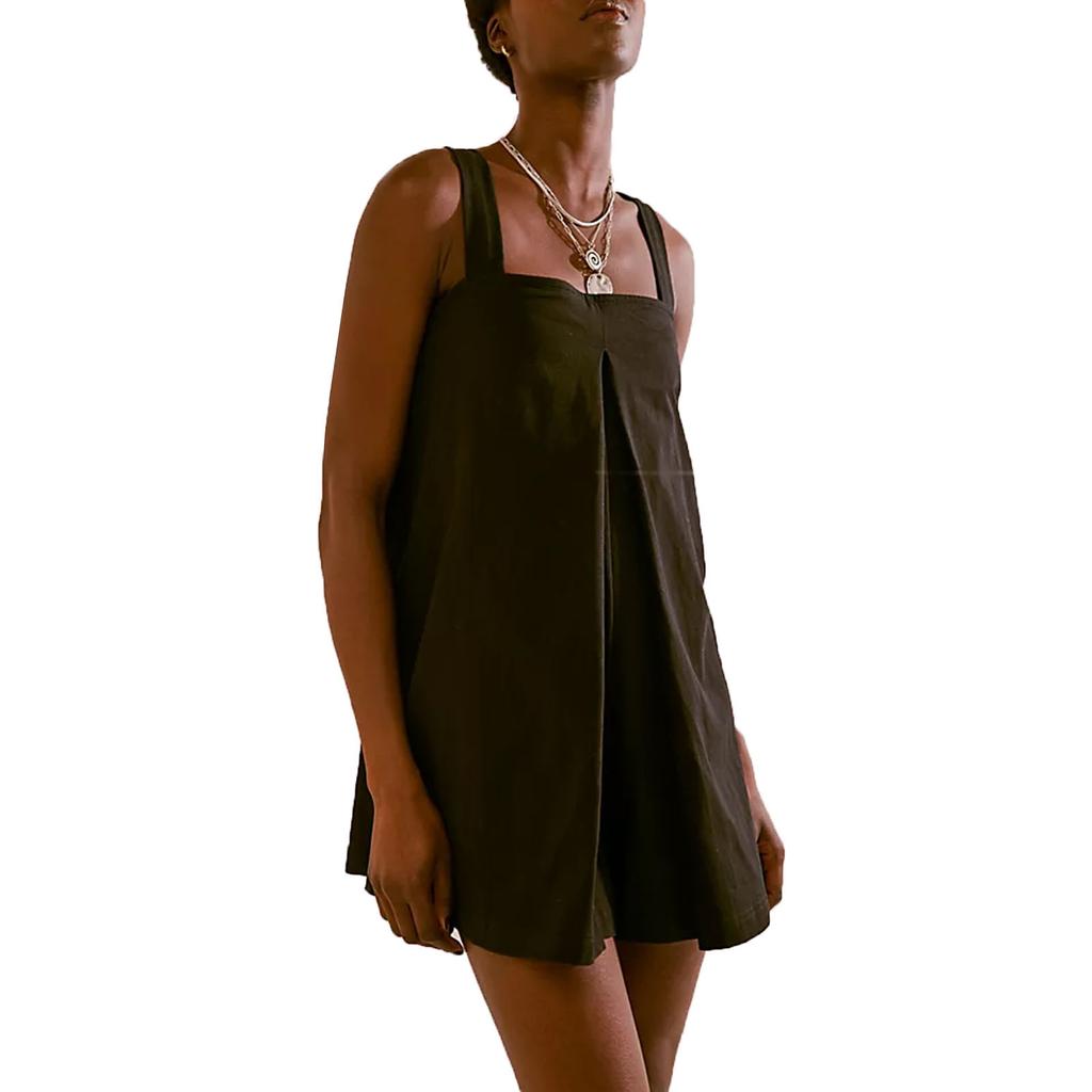 Women's Summer Cutout  Dress Casual Sleeveless A-Line Layered Swing Tank Top Dress Beach Vacation Dress