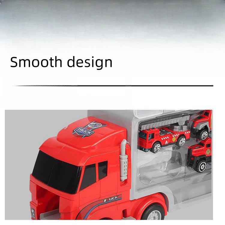 Alloy Children's Storage Container Car Alloy Return Car Simulation Fire Truck Engineering Vehicle Police Truck Engineering Vehicle