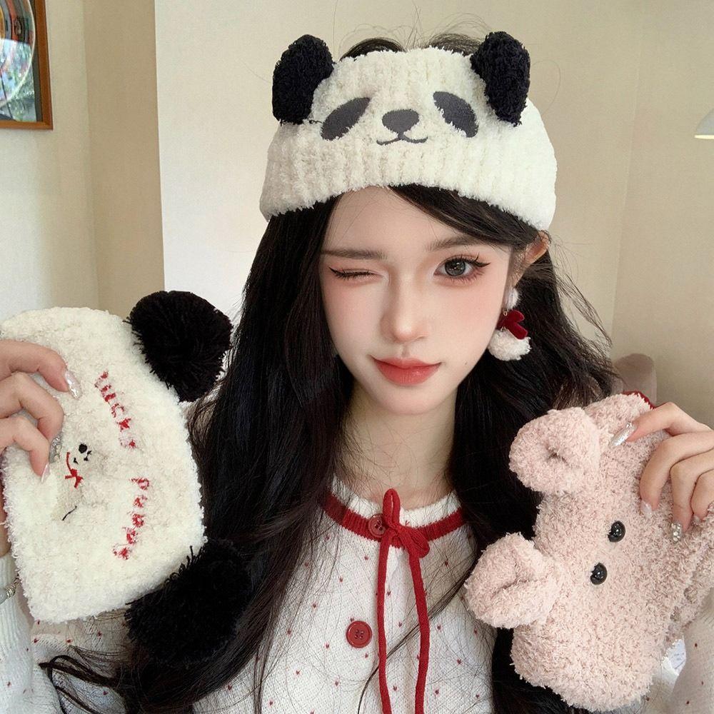

Fluffy Spa Headband Elastic Plush Hairband Simple Hair Hoop Wash Face Style 1