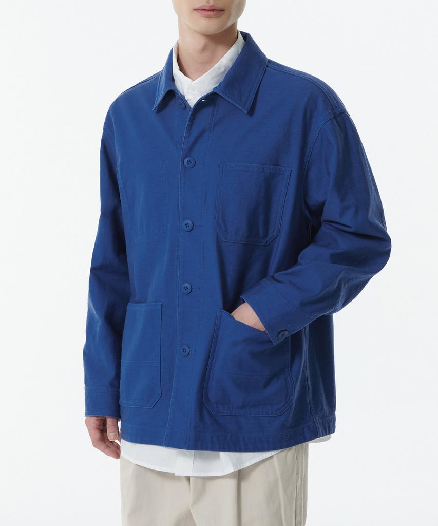 Musinsa Standard Back Satin Chore Jacket [French Blue]