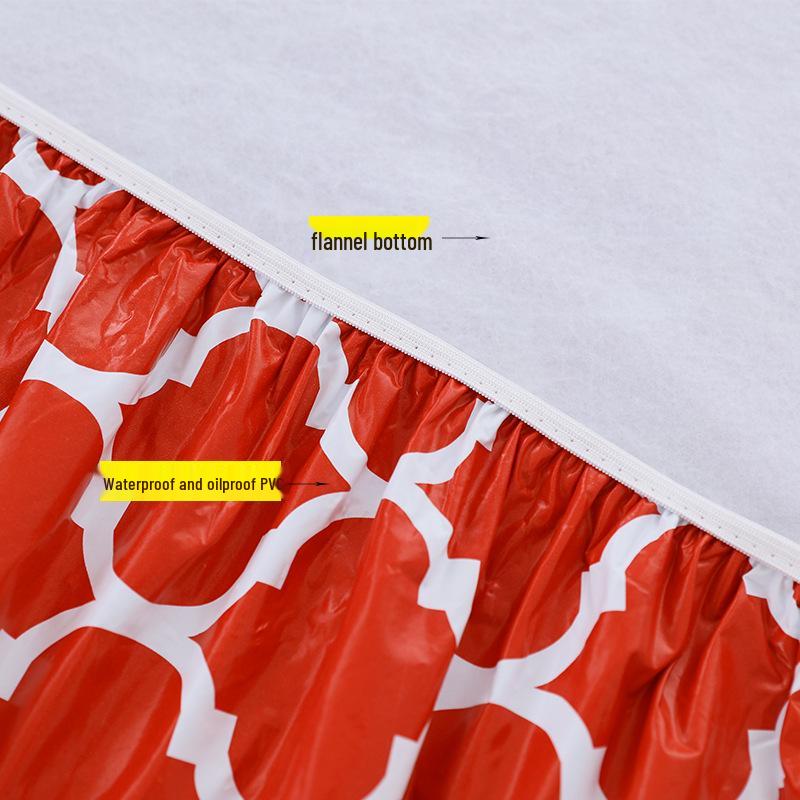 Nordic Style Elastic PVC Flannel Round Table Cover