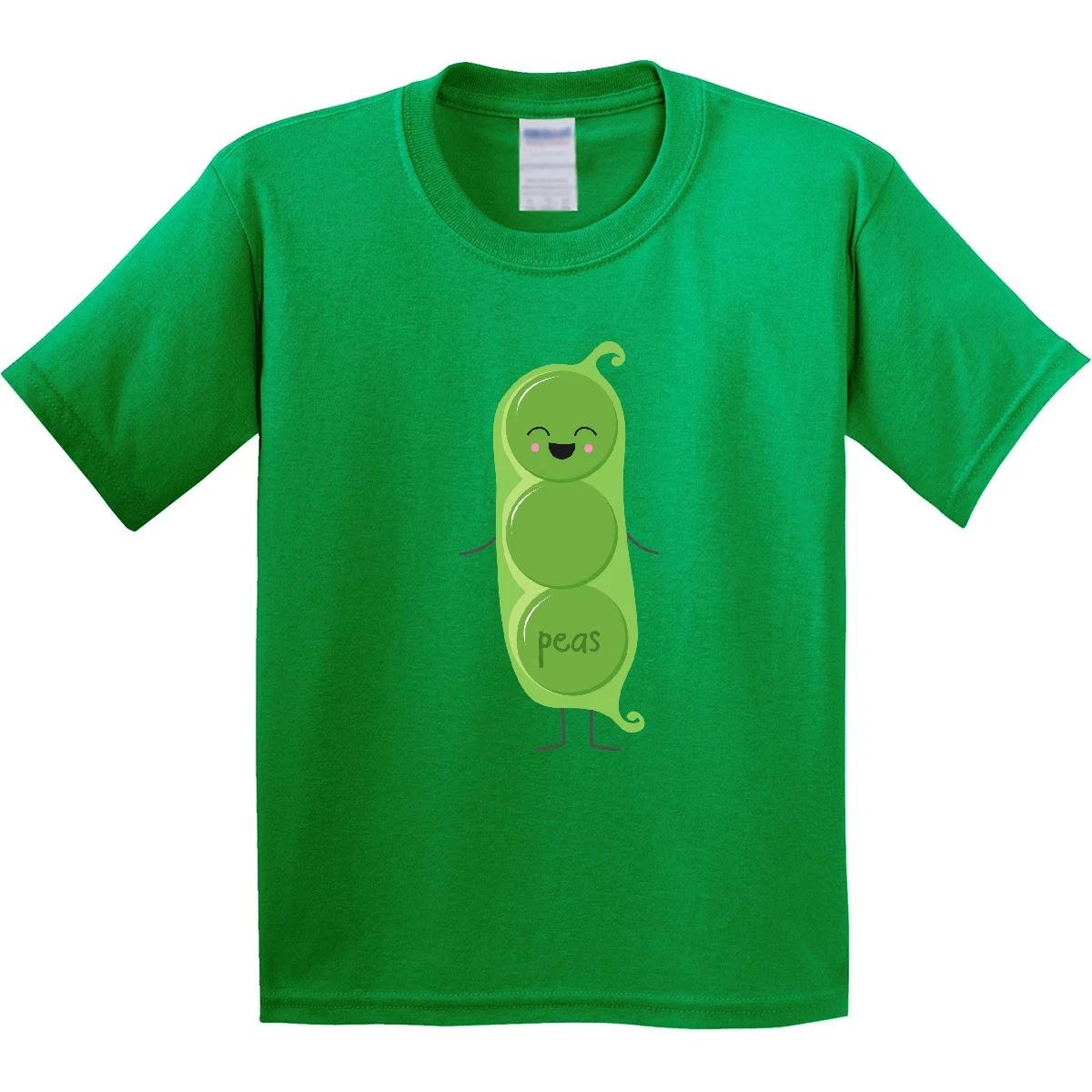 Inktastic Cute Kawaii Peas Youth T-Shirt Carrots Halloween Matching Food Tee 110